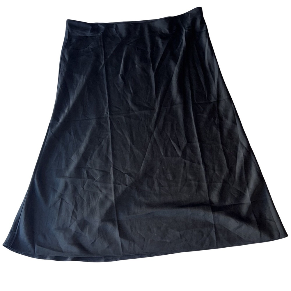 J Crew Gwyneth Slip Pull On Chic Dressy Skirt US Women's XL Plus NWT Black